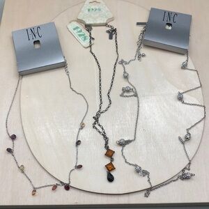 Dainty elegant style chain necklaces bundle INC and 1928, layered look-new